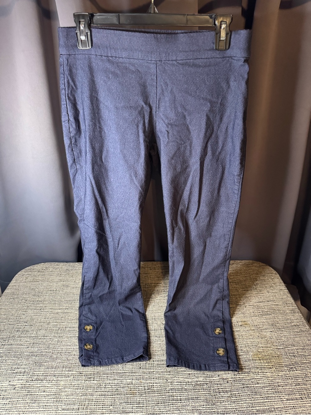 Signature Slimmings Christopher And Banks Casual Stretch Pants with Button Hem